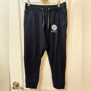 Pure Barre Women’s Black Capri Length Drawstring Joggers Made in USA Small